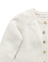 Purebaby Ruffle Cardigan - Cloud Melange
