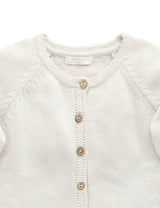 Purebaby Ruffle Cardigan - Cloud Melange