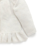 Purebaby Ruffle Cardigan - Cloud Melange