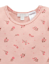 Purebaby Ruffle Rib PJ Set - Berry Leaves Print