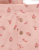 Purebaby Ruffle Rib PJ Set - Berry Leaves Print