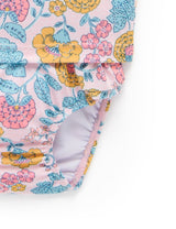 Purebaby S/Slv Rashie Flutter Set - Sweet Marigold Print
