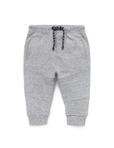 Purebaby Slouchy Track Pants - Grey Melange Fleck