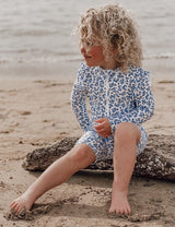 Purebaby L/Slv Sunsuit Rashie - Forget Me Not Print