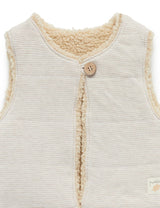 Purebaby Cosy Reversible Vest - Camel