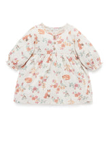 Purebaby Village Dress - Resting Fox Print