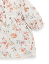 Purebaby Village Dress - Resting Fox Print