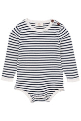 Light Knitted Stripe Body - Cream / Navy Combi