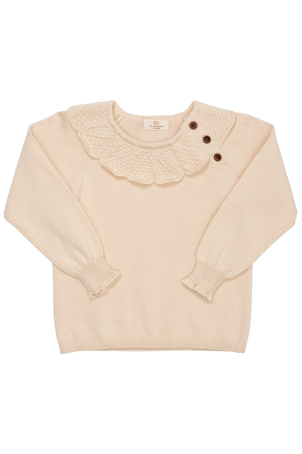 Knitted Margueritte Blouse - Cream
