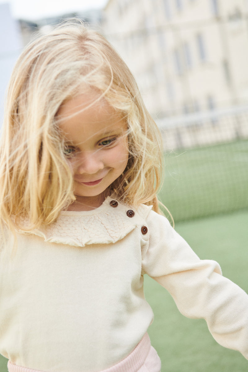 Knitted Margueritte Blouse - Cream