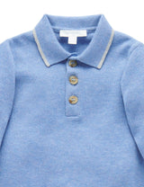 Button Neck Jumper - Frost Melange