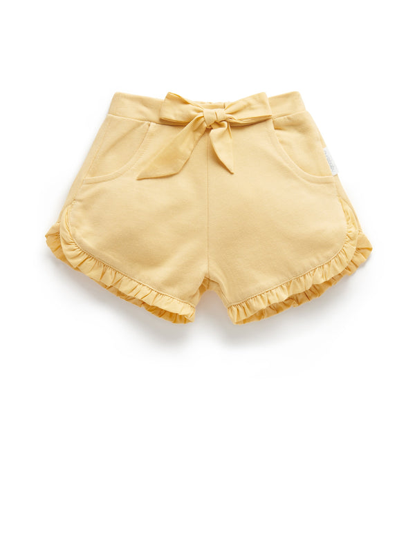 Ruffle Shorts - Banana