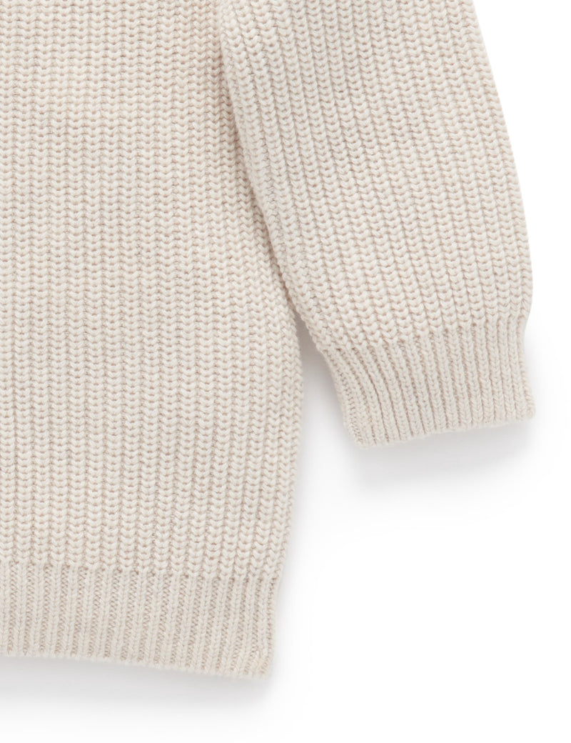 Henley Neck Jumper - Wheat