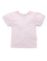 Pointelle Sleeve Tee - Mother of Pearl