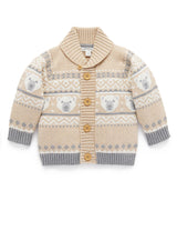 Polar Bear Cardigan - Polar Bear Jacquard