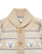 Polar Bear Cardigan - Polar Bear Jacquard