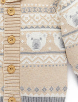 Polar Bear Cardigan - Polar Bear Jacquard