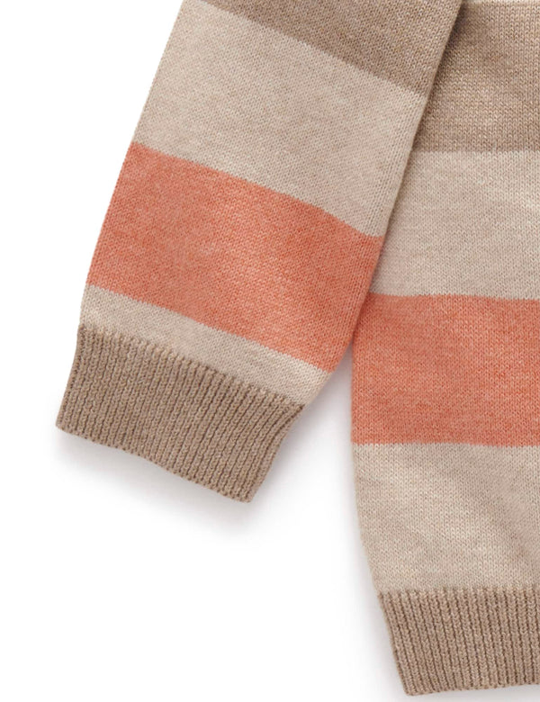 Forest Striped Jumper - Cinnamon Stripe