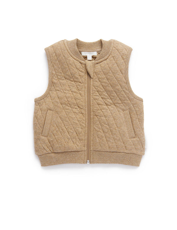 Quilted vest - Cinnamon Melange