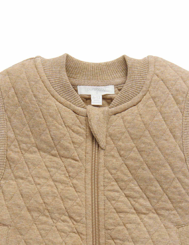 Quilted vest - Cinnamon Melange