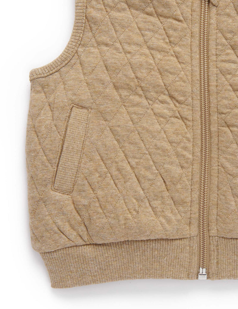 Quilted vest - Cinnamon Melange