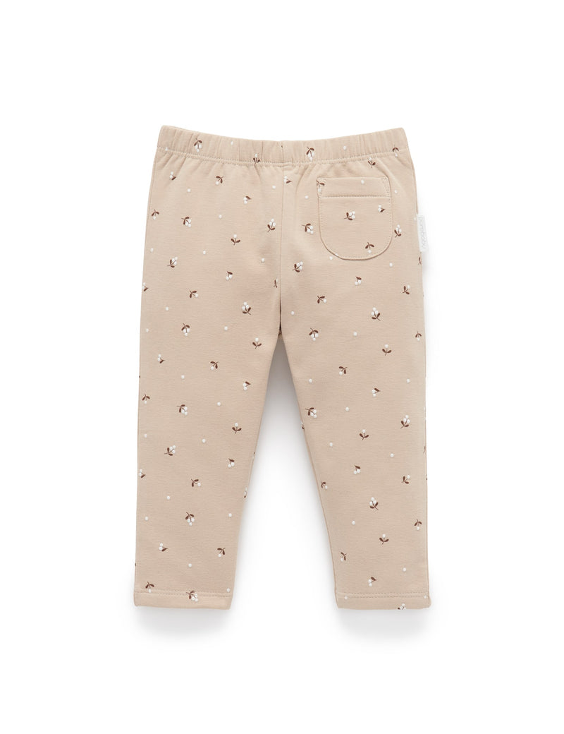 Thick Leggings wth pocket - Falling leaves print