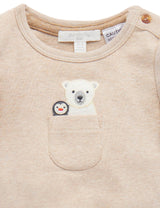 Snow Friends Bodysuit - Camel Melange