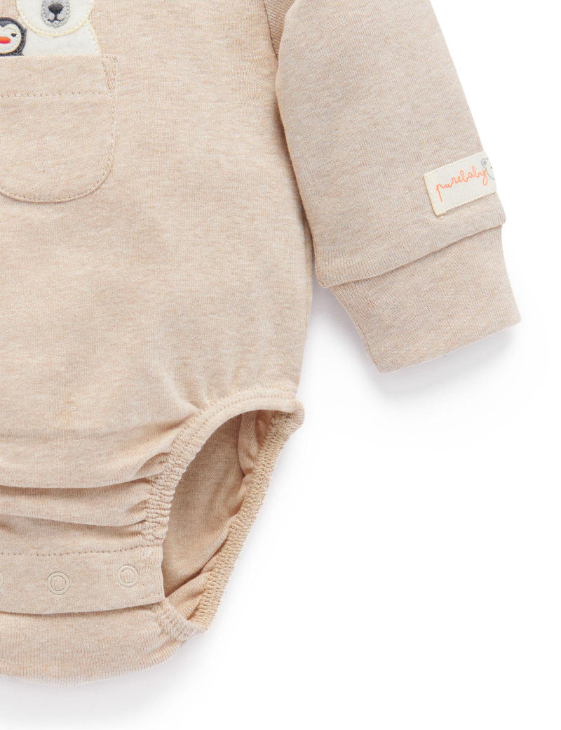 Snow Friends Bodysuit - Camel Melange