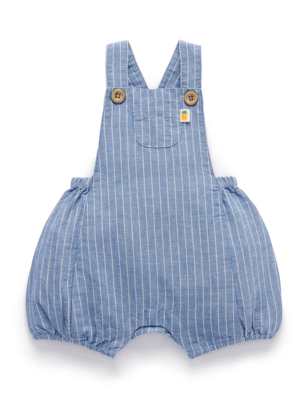 Linen Blend Overall - Waves Stripe