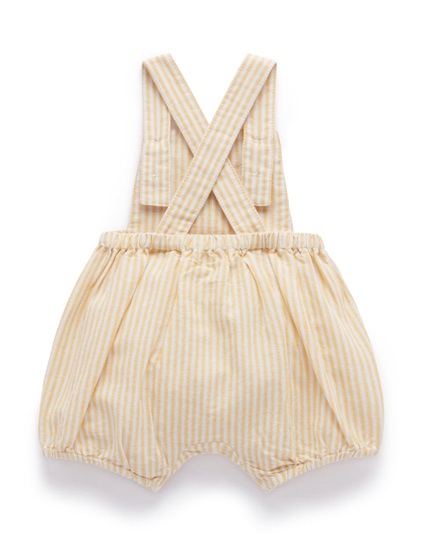 Linen Blend Overall - Bamboo Stripe