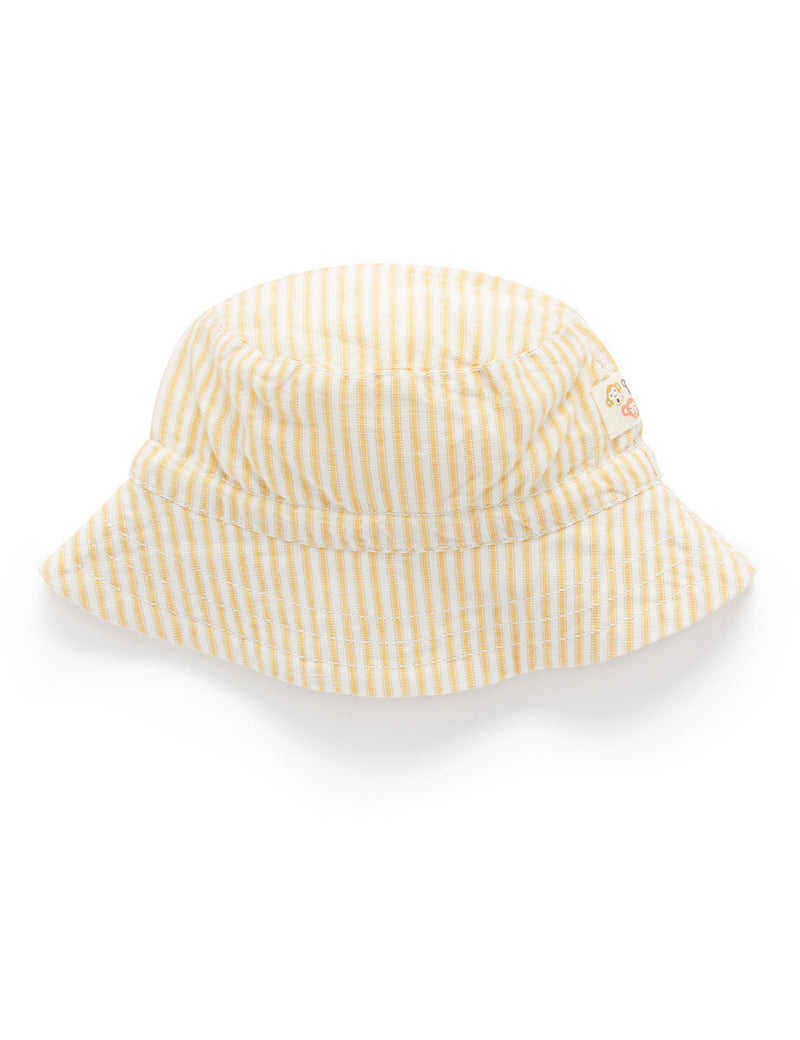 Linen Blend Hat - Bamboo Stripe