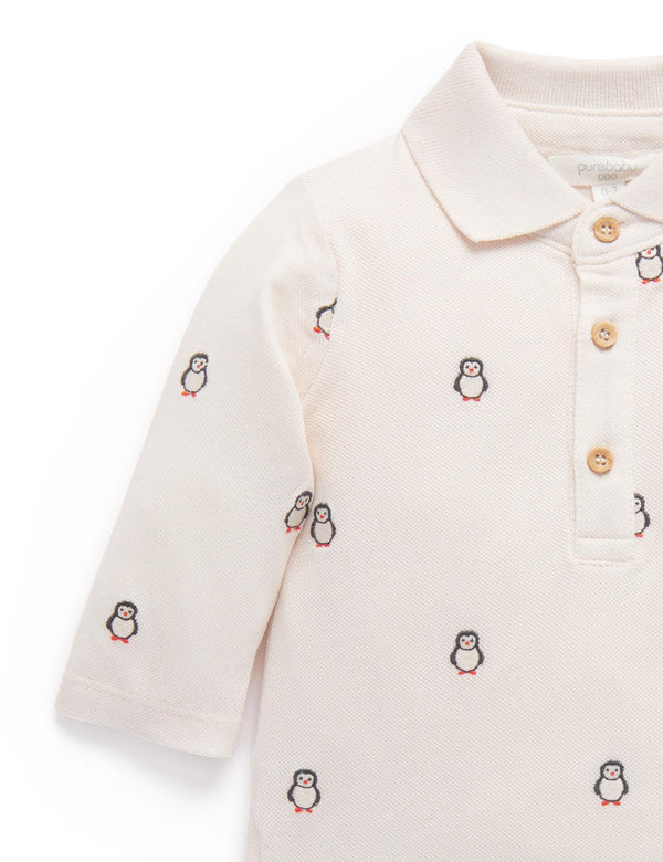 Embroidered Polo - Penguin Broderie