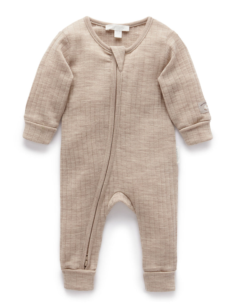 Autralien Merino Growsuit - Camel Melange