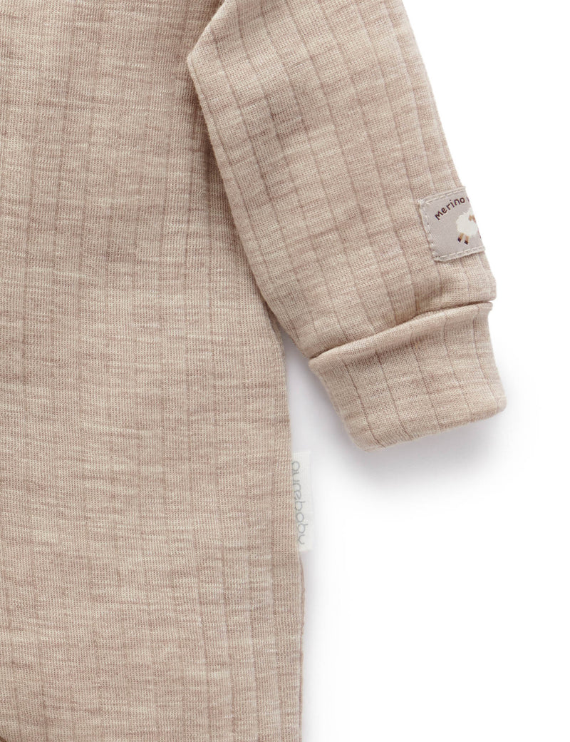 Autralien Merino Growsuit - Camel Melange