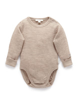 Australien Merino Bodysuit - Camel Melange