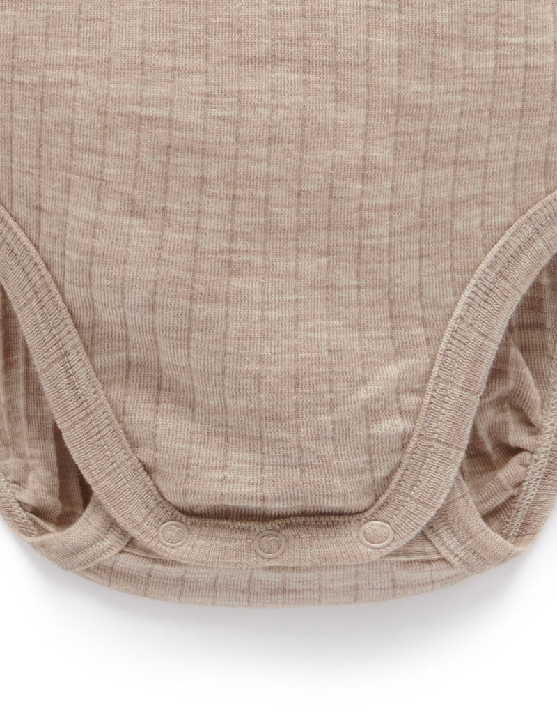 Australien Merino Bodysuit - Camel Melange