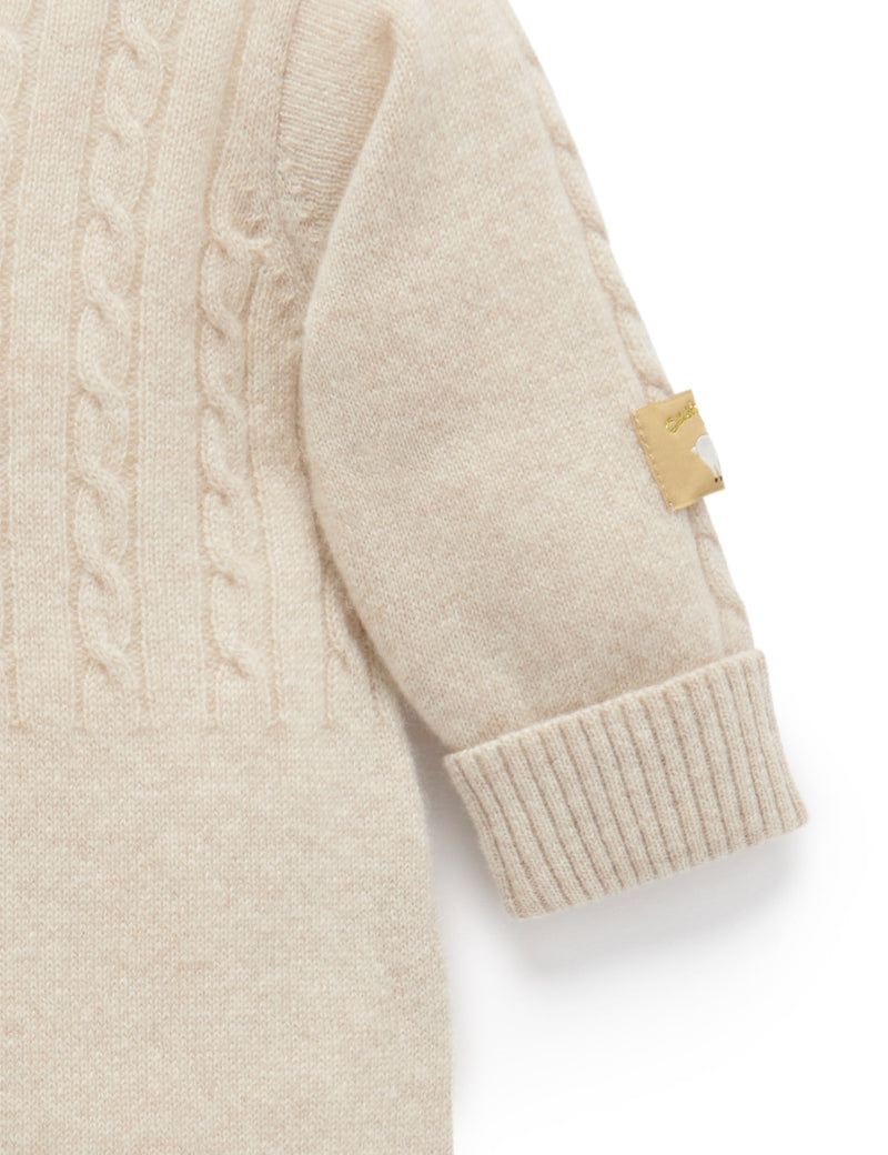 Cashmere Growsuit - Camel Melange