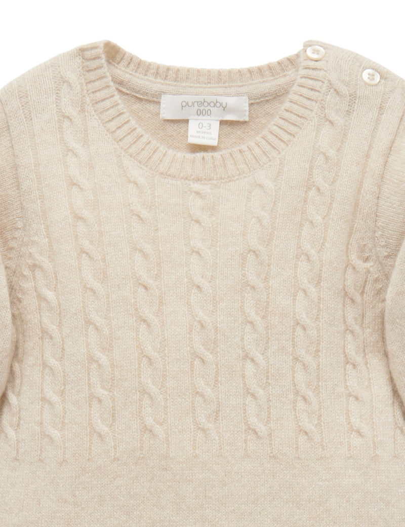 Cashmere Growsuit - Camel Melange