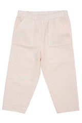 Seersucker Pants - Dusty Rose With Cream Stripe