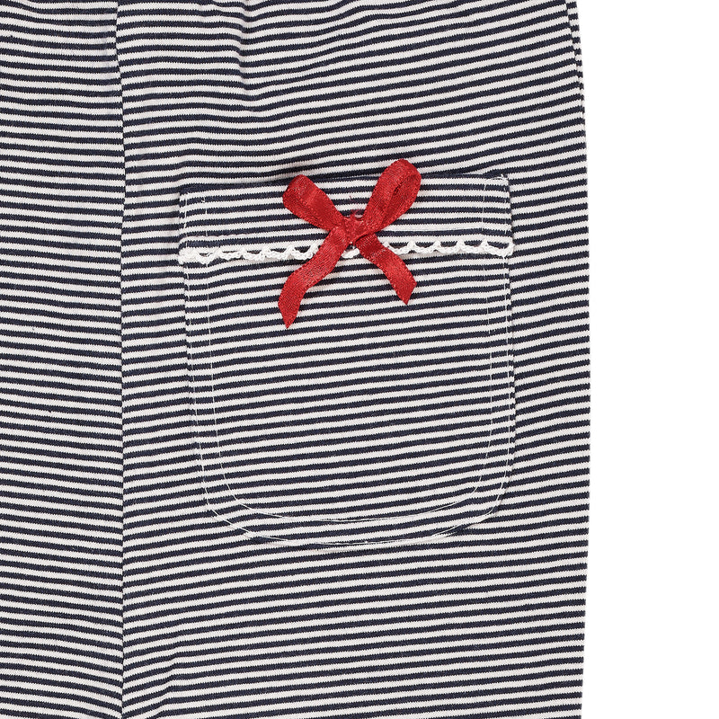 Striped Flare Pant - Navy / Cream Stripe