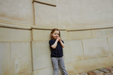 Striped Flare Pant - Navy / Cream Stripe