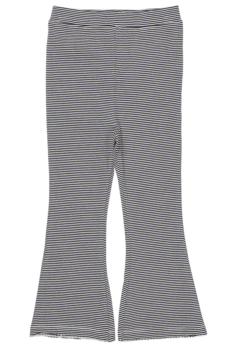 Striped Flare Pant - Navy / Cream Stripe