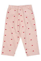 Twill Heart Pants - Dusty Rose