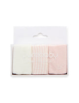 Purebaby 3 Sock Pack - Pale Pink Melange