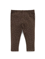 Purebaby Basic Legging - Chocolate Melange Spot