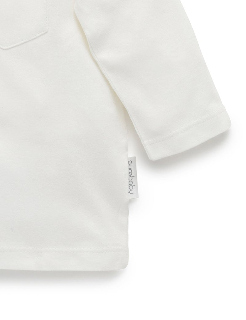 Purebaby Basic Long Sleeve Tee - Custard