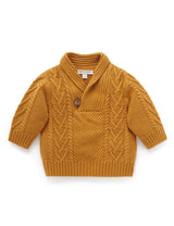 Purebaby Cable Jumper - Golden Melange