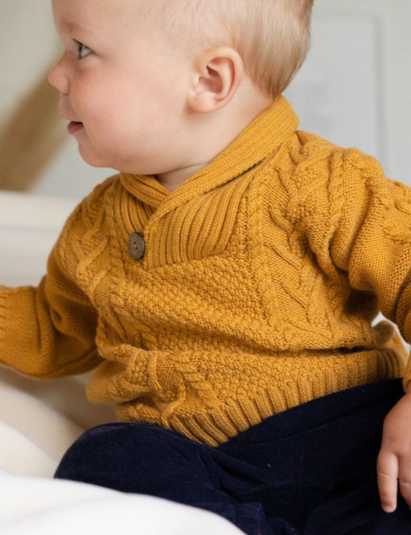 Purebaby Cable Jumper - Golden Melange