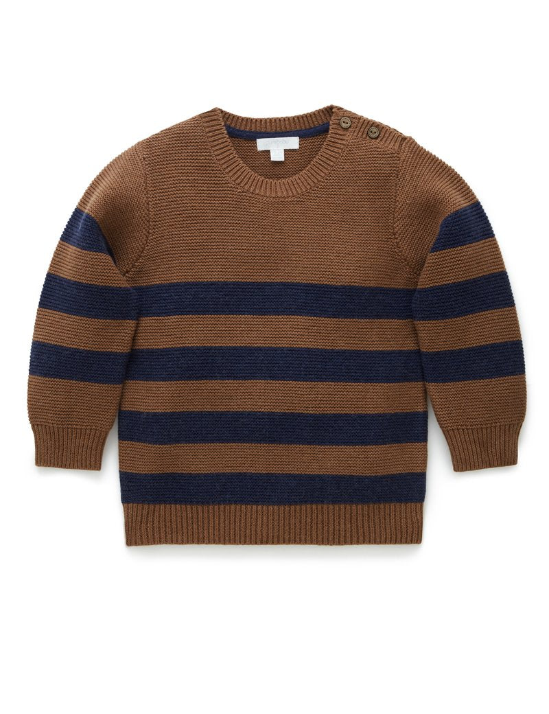 Purebaby Cosy Jumper - Maple Stripe