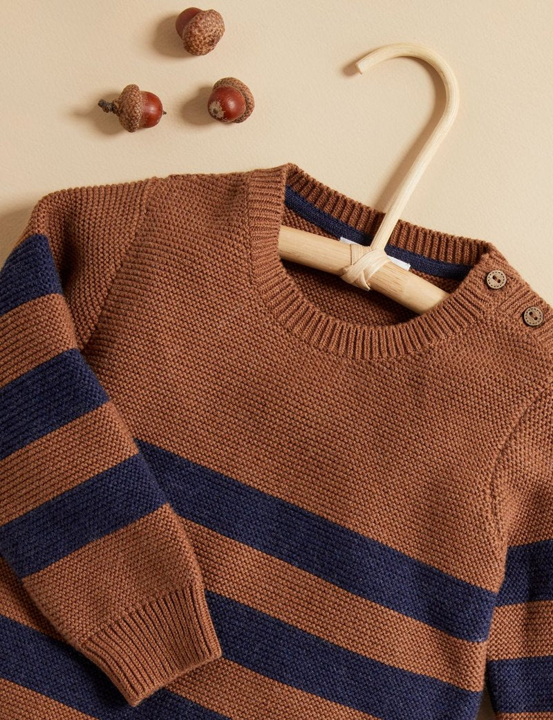 Purebaby Cosy Jumper - Maple Stripe